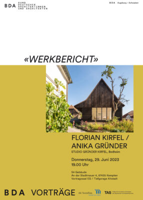 WERKBERICHT - Annika Gründer / Florian Kirfel @ S4 Gebäude Vortragssaal Erdgeschoss